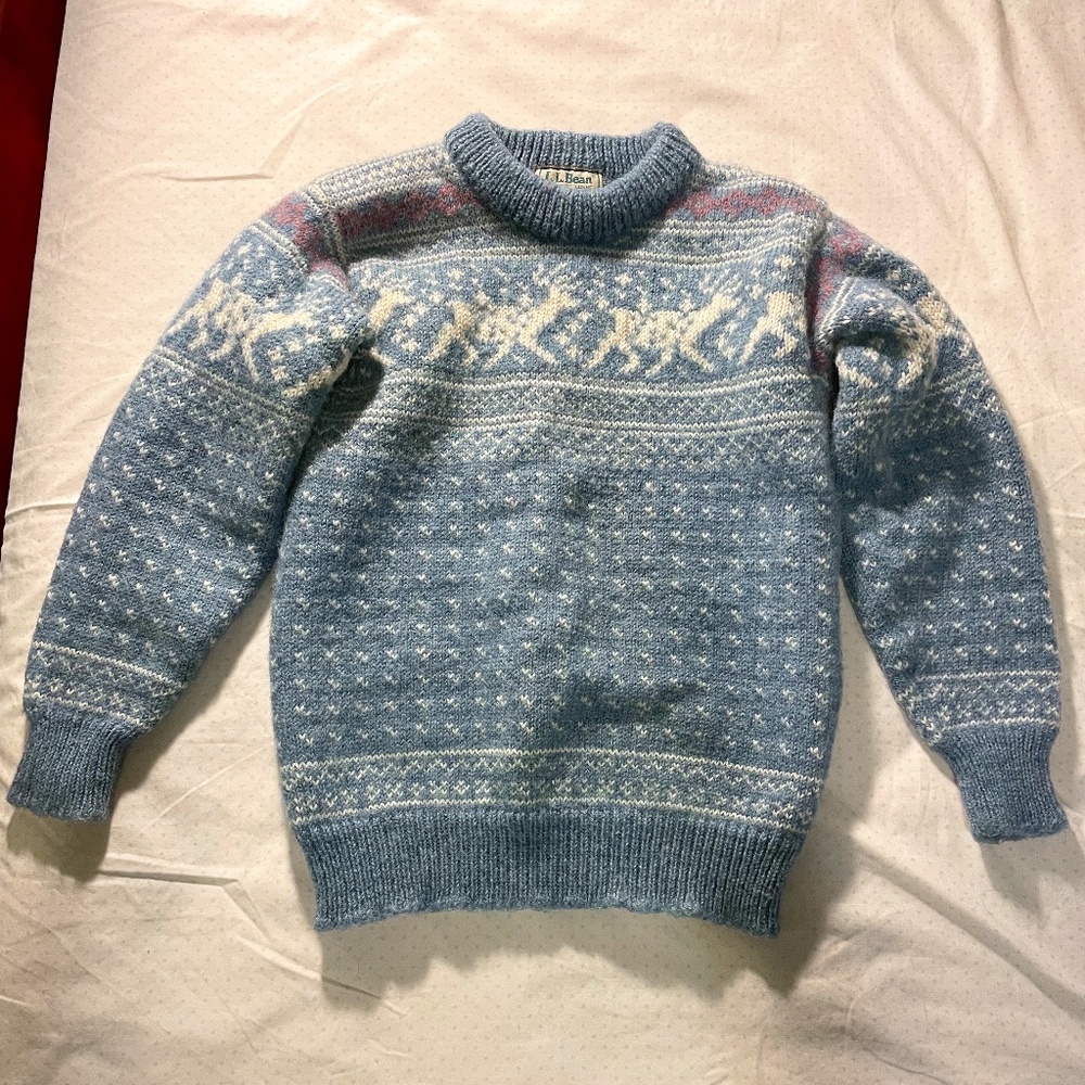Vintage L.L. Bean blue sweater small